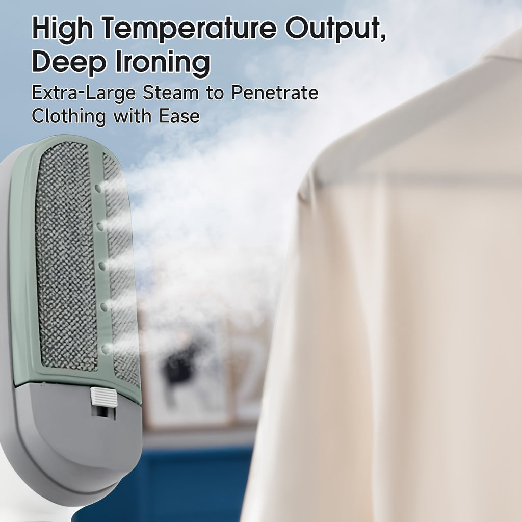 [1pc Handheld Steamer Iron] 1pc Handheld Steamer Iron - Powerful Steam, Compact & Portable, Wrinkle Removal for Clothes, Ideal for Home, Office, Travel, US Plug, 110-130V, White & Blue, Garment Care, Modern, Durable, Ironing